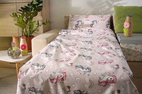 Lenjerie pat fete Unicorn 2-12 ani pentru saltele 160x80 ASC6427968000271