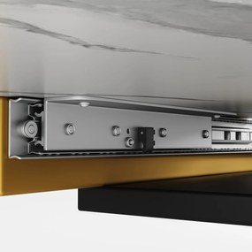 Masă extensibilă de dining, Alb+Negru | Aosom Romania