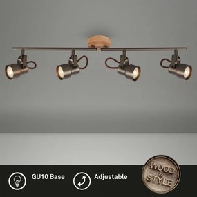 Spot LED Briloner 2872-045 TAHUN 4xGU10/5W/230V 3000K maro