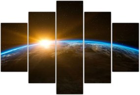 Tablou - Planeta Pământ și univers (150x105 cm)