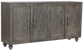 Comoda, gri, din lemn masiv sculptat, Arvane