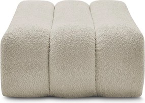 Taburet bej cu tapițerie din țesătură bouclé Azra – Bobochic Paris