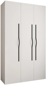 Dulap de haine 140 cm Carmela 40-2 (alb + Negru). 1126561