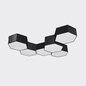 Plafonieră SUNDE 2xE27/60W/230V 11,5 cm neagră Sollux SL.1059