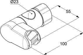 Suport glisant para dus Kludi 2 montare pe bara crom lucios