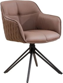 Set 2 scaune Pivotante, Piele Naturala, Maro, Euphoria