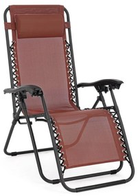 Set de 2 scaune tip sezlon pliabile si reglabile WAYNE BURGUNDY
