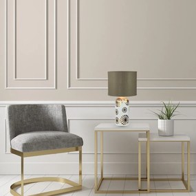Veioza design modern GINGER alb/auriu/maro 6030 RX