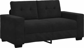 vidaXL Canapea loveseat neagră 160x77x82 cm catifea