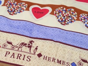 Lenjerii din bumbac pentru patut Culoare crem, HEARTS AND POINTS