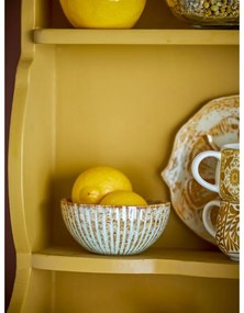 Bol mic albastru/bej pentru servire/pentru fructe din gresie 200 ml Fleur – Bloomingville