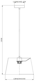 Lustră pe cablu Lucide 10416/01/38 WOOLLY 1xE27/60W/230V crem