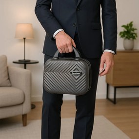 Valiză TravelLux Pro cu copertă rigidă 25x13x30 cm gri închis