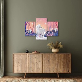 Tablou - Unicorn în pădurea fermecată (90x60 cm)