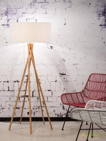 Lampadar realizat din materiale naturale, durabile si ecologice, KILIMANJARO/F alb