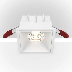 Spot LED incastrabil dimabil design tehnic Alpha alb 8,5x8,5cm, 3000K