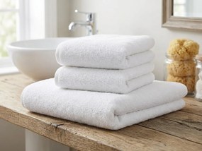 Prosop MONEA 70x140 cm alb, 100% bumbac