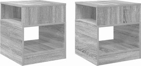 vidaXL Masă laterală 2 pcs Gri Sonoma 40,5 x 40 x 45 cm Lemn compozit