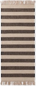 Covor tip traversă negru/crem reversibil/țesut manual din iută 80x200 cm Playa – Hanse Home