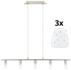 Lustră LED pe cablu Eglo MY CHOICE 5xE14/4W/230V crom/alb