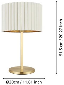 Lampă de masă TAMARESCO 1xE27/40W/230V albă Eglo 39766