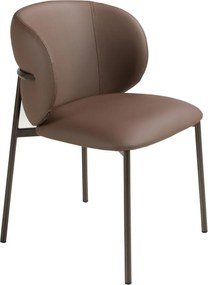 Scaun modern design italian, Piele Sintetica Maro