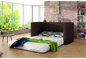 Canapea maro extensibilă cu tapițerie din chenille 132 cm Neva – ELTAP