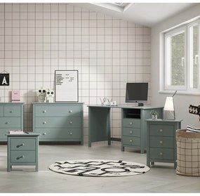 Noptieră de copii în culoarea petrolului din lemn masiv de pin Max – Marckeric