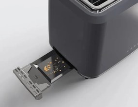 Prajitor de paine AENO ATS0001G, 930W, 7 trepte, Control tactil, Timer invers, Protectie blocare felie, Silentios, Gri