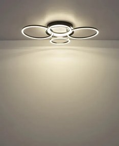 Globo 48477-40C - Plafonieră LED ALVIS LED/40W/230V 4000K 72x52 cm neagră