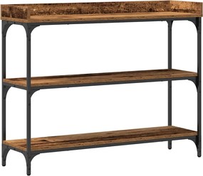 vidaXL Masă de Consolă cu raft Lemn vechi 100 x 30 x 80 cm