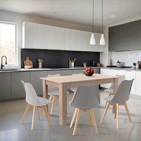 Set de masă Zara 6+1 gri-stejar Sonoma