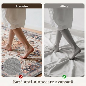 HOMCOM Covor cu Fir Scurt Boem Antiderapant și Lavabil 230x160 cm Maro | Aosom Romania