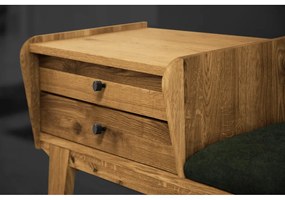 Bancă din stejar cu sertare cu șezut verde Retro - The Beds