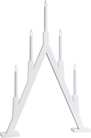 Markslöjd 703835 - Sfeșnic de Crăciun BJURFORS 5xE10/3W/230V pin/alb