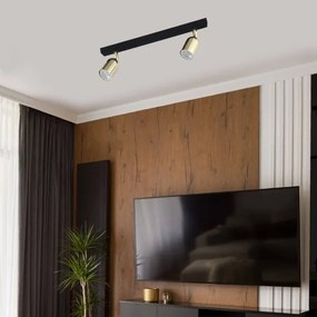 Spot LED RGBW dimabil TOP 2xGU10/6,5W/230V 2700-6500K negru/auriu