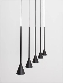 Lustra LED dimabila suspendata NET negru