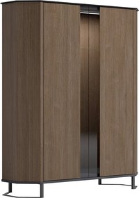 Dulap lemn masiv înalt Eclat cu 2 uși, 129 × 51 × 156 cm