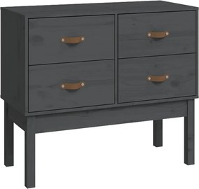 vidaXL Dulap consolă, gri, 90x40x78 cm, lemn masiv de pin