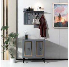 Mobilier Hol Tideno (antracit + auriu) . 1093900