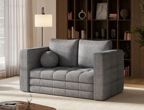 Canapea Kastol , gri bouclé extensibil, 137x71x74 cm – Royal 04