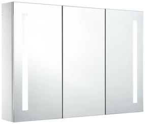 285126 vidaXL Dulap de baie cu oglindă și LED, 89 x 14 x 62 cm