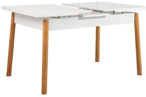 Masă de sufragerie extensibilă Dobuse 1 (alb + pin atlantic) (pentru 4 persoane). 1093737