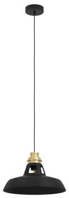 Lustră pe cablu Eglo 390229 ESPINARDO 1xE27/40W/230V negru/auriu