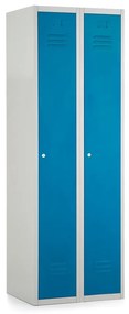 Dulap metalic, 60 x 50 x 180 cm, încuietoare cu cilindru, albastru - ral 5012