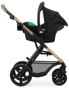 Cărucior de copii combinat 3 în 1 KINDERKRAFT MOOV 2 Pure black + scaun auto MINK PRO
