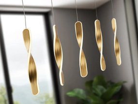 Lustra LED suspendata design modern Twist auriu