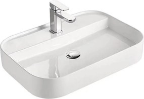 Lavoar pe blat Fluminia Juno alb 65 cm