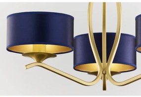 Jupiter 2113 - Lustră pe tijă KASZMIR 3xE27/15W/230V albastru/auriu