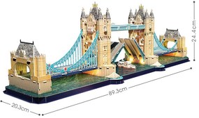 CUBIC FUN - PUZZLE 3D LED TOWER BRIDGE 222 PIESE - CUBIC FUN (CUL531h)